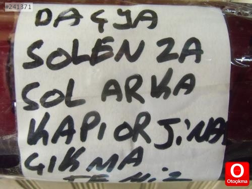 DACİA SOLENZA SOL ARKA KAPI ORJİNAL ÇIKMA DOLU KAPI