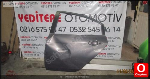 Mazda çıkma yedek parçaları MAZDA 6 ARKA SOL KAPI