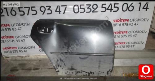subaru çıkma yedek parça impreza sağ arka kapı
