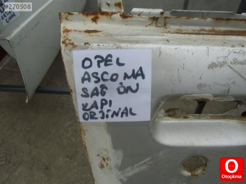 OPEL ASCONA SAĞ ÖN KAPI ORJİNAL ÇIKMA TEMİZ ÜRÜN