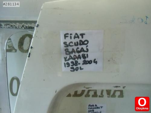 FİAT SCUDO BAGAJ KAPAĞI 1998-2004 MODEL SOL ORJİNAL ÇIKMA