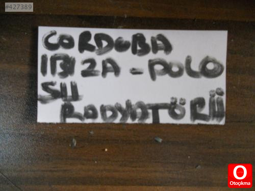 CORDOBA İBİZA POLO SU RADYATÖRÜ ORJİNAL ÇIKMA