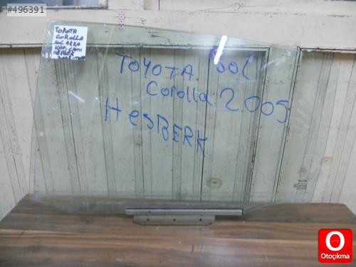 TOYOTA COROLLA SOL ARKA KAPI CAMI HATCBACK 2005 MODEL