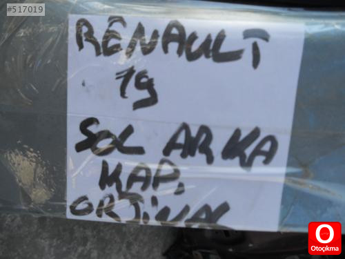 RENAULT 19 SOL ARKA KAPI ORJİNAL ÇIKMA TEMİZ