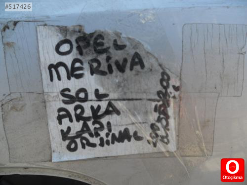 OPEL MERİVA SOL ARKA KAPI ORJİNAL