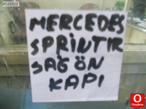 MERCEDES SPRİNTER SAĞ ÖN KAPI BEYAZ HATASIZ ORJİNAL