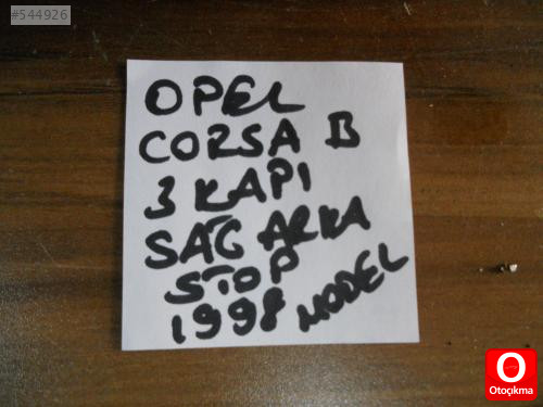 OPEL CORSA B SAĞ ARKA STOP ORJİNAL TEK KAPI ARAÇ