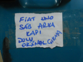 FİAT UNO SAĞ ARKA KAPI ORJİNAL ÇIKMA