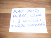FİAT SİENA İNTERKOL RADYATÖRÜ ORJİNAL ÇIKMA