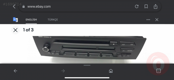 BMW E90/E92 teyp radyo 6512 9202152-01