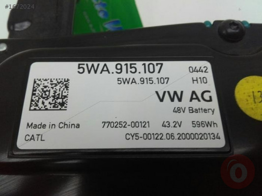 5WA915107 HYBRİD LİTYUM PİL BATARYA AKÜ Çıkma HATASIZ - Volkswagen 5WA915107 Orijinal Çıkma Yedek Parça Ankara