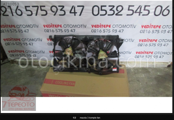 mazda 3 radyatör fanı 2010-2013