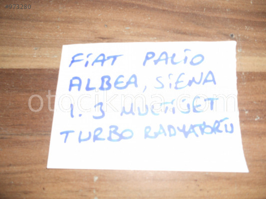 FİAT SİENA İNTERKOL RADYATÖRÜ ORJİNAL ÇIKMA