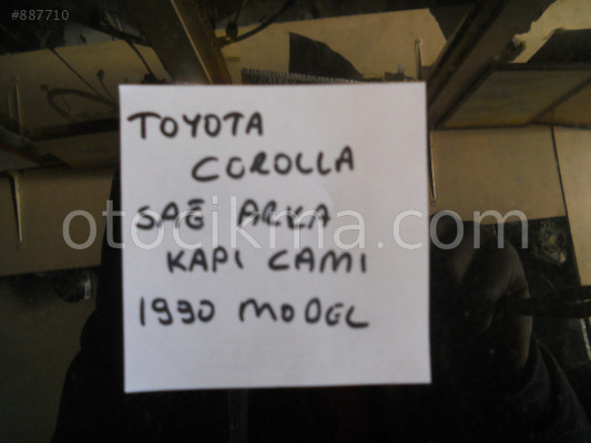 TOYOTA COROLLA SAĞ ARKA KAPI CAMI 1988-1992 MODEL ORJİNAL