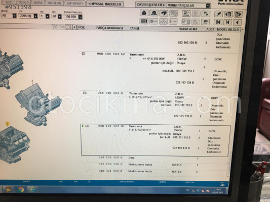 Audi A6 C6 Çıkma Motor 2.4 V6 BDW