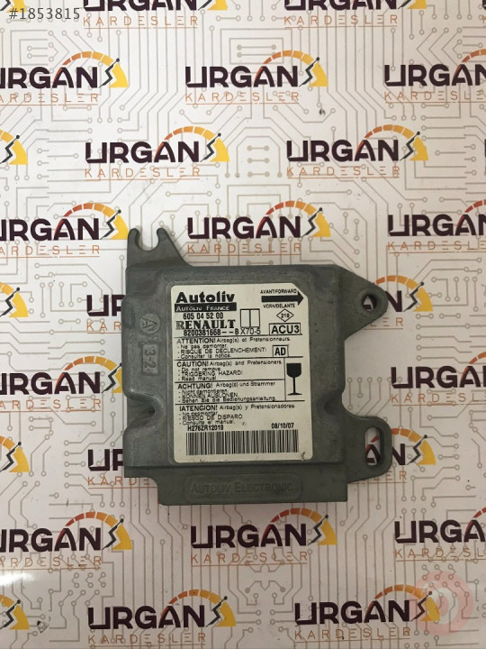 8200381668B 605045200 RENAULT MASTER AİRBAG BEYNİ AUTOLIV