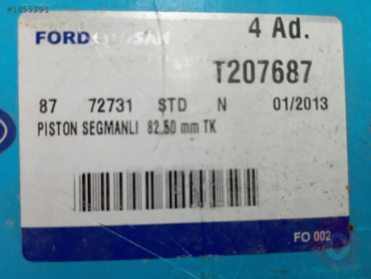 FORD FOCUS-CONNECT PİSTON SEGGMAN TK..8772731