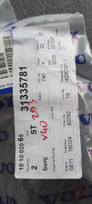 VOLVO V40 BURÇ 31335781 SIFIR ORİJİNAL
