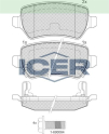 ICER FREN BALATA ARKA IKAZLI OPEL ASTRA H 1.3 CDTI 2004-2010/ AST