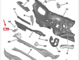Peugeot 208 cam silecek desteği sol 9826076080