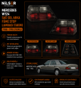 Mercedes W124 Sağ Sol Arka FÜME Stop Lambası Takımı 1986-1995