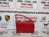 Skoda rapid sağ ön kapı kırmızı orijinal çikma 5ja831052c