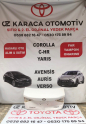 2019-2025 TOYOTA COROLLA ÇIKMA ORJİNAL BAGAJ KAPAĞI