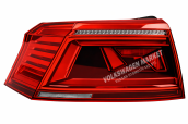 VW PASSAT B8,5 19-24 STOP LAMBASI SOL DIŞ ELEGANCE 3G5945207F
