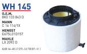 Audi A4 07>15 / A5 08>17 Hava Filtresi WUNDER WH145