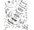Peugeot 408 ön tampon alt deflektör takımı Orjinal 1688580080