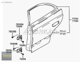 HYUNDAI ACCENT ADMIRE-MILENYUM ARKA KAPI SOL 00-06
