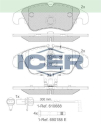 ICER FREN BALATA ON AUDI A5 (8T3) 3.0 TDI 2007-2017/ 3.2 FSI 2007