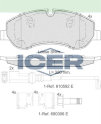 ICER FREN BALATA ON FISLI FORD TRANSIT CUSTOM (V362) 2.2 TDCI 201