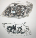 Toyota Corolla 2002 2006 sol far elektrikli motorlu OEM kodu