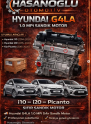 Hyundai i10 i20 Kia Picanto G4LA 1.0 MPi Sıfır Sandık Motor