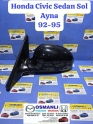 Honda Civic Sedan Sol Ayna 92-95