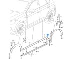 VW TAİGO SOL ARKA KAPI KÖŞE DODİĞİ 2G7854819B 22-23