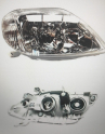 Toyota Corolla 2002 2006 sağ far elektrikli motorlu OEM kodu