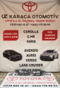 2021-2025 TOYOTA YARİS ÇIKMA ORJİNAL TAKIM ÖN FAR
