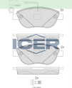 ICER FREN BALATA ON CIFT FISLI FIAT DOBLO 1.3 MJT 90 HP 2010-/G.P