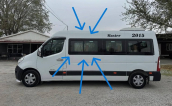 RENAULT MASTER TALEBE TİPİ SOL 1. YAN CAM ÇERÇEVELİ 143X69