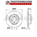 BMW E60 E61 E63 E64 ÖN DİSK TAKIM / BRAXİS ORJ