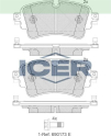 ICER FREN BALATA ARKA AUDI A4 (8W2,B9) 2.0 TDI 2015- / A4 (8W2,B9