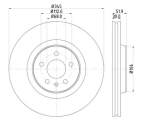 Audi A4-A5-A6-A7-Q5 Ön Fren Diski HELLA PAGİD 8DD355117181