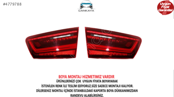 İÇ STOP LAMBASI SOL-SAĞ  KAYAR LED A6 2015-