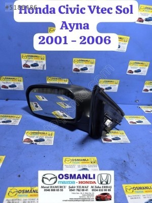 Honda Civic Vtec Sol Ayna  2001 - 2006