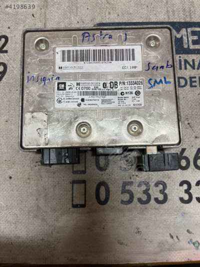 ÇIKMA OPEL ASTRA J 13334026 BLUETOOTH MODÜLÜ
