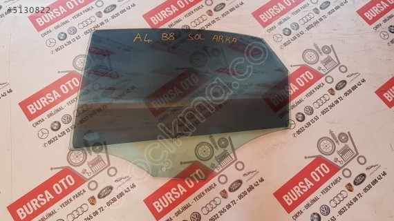 AUDİ A4 B8 SOL ARKA KAPI CAMI SÖKME ORJINAL