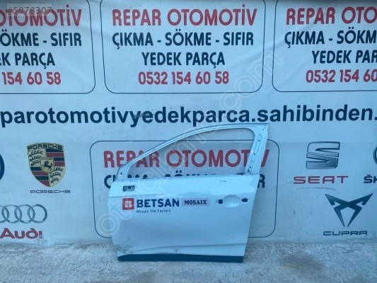 Renault Clio 5 sol ön kapı beyaz orijinal çıkma