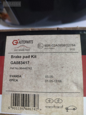 Chevrolet evanda epica ön balata ithal